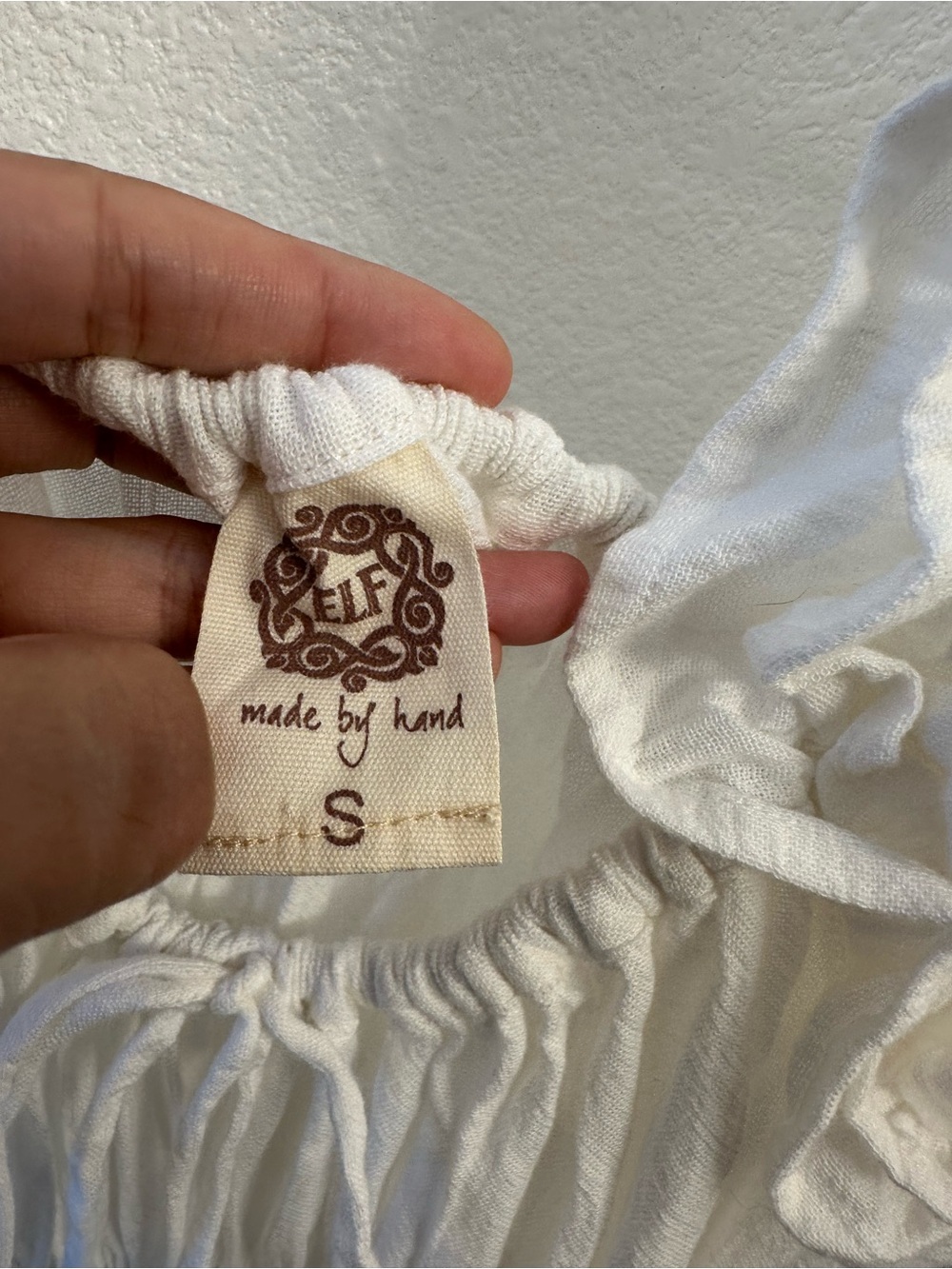 Bali Elf Aura White Ruffle Sleeve Smocked Maxi Dress - Picture 4 of 5